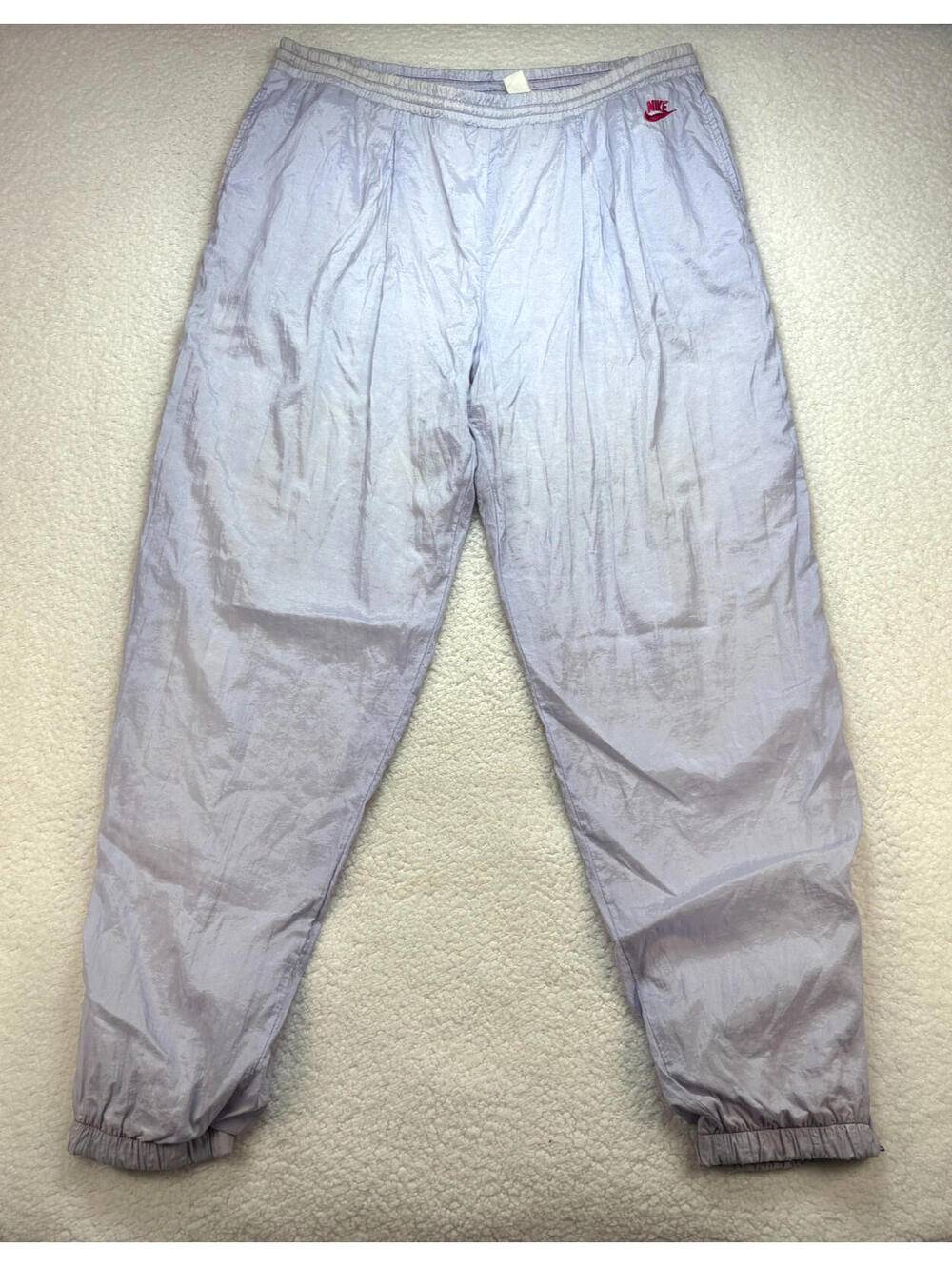 Vintage Nike Windbreaker Track Pants Men's XL Purple Cotton Lined